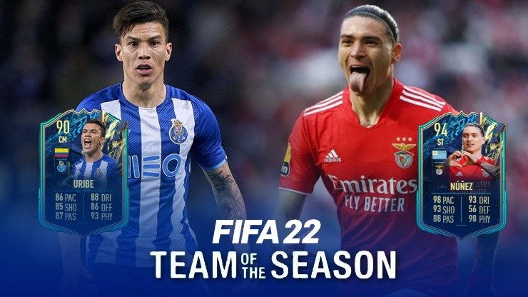 Mateus Uribe y Darwin Núñez destacan en el nuevo equipo del FIFA 22